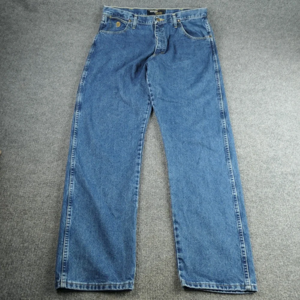 Wrangler Jeans Mens 38x36 George Strait Cowboy Cut Relaxed Fit Denim Blue Tall